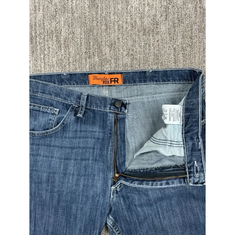 Wrangler 20X FR Jeans Relaxed Straight Leg Blue Denim Flame Resistant HRC2 36x36